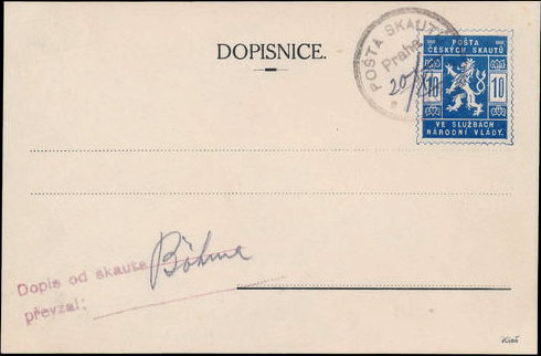 1918 Czech Postal Card