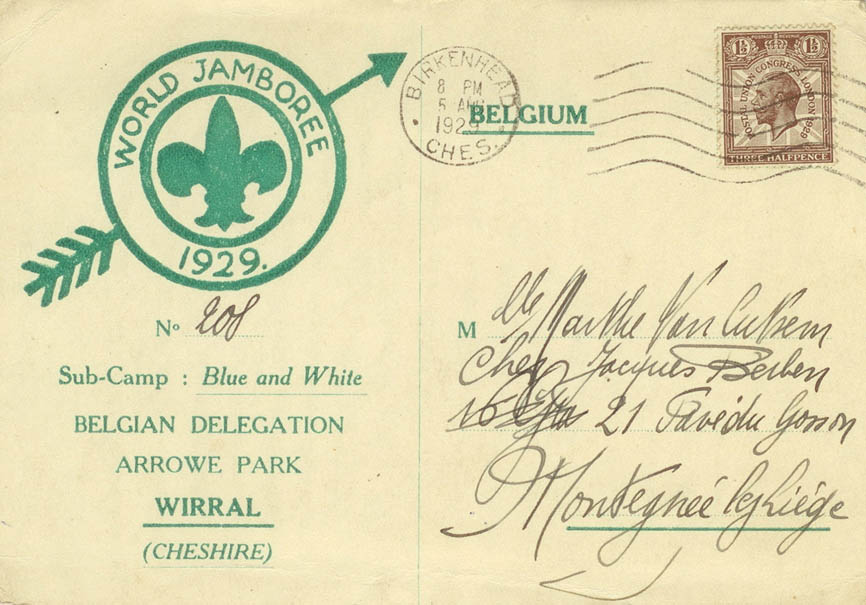 1929 Belgium Postcard