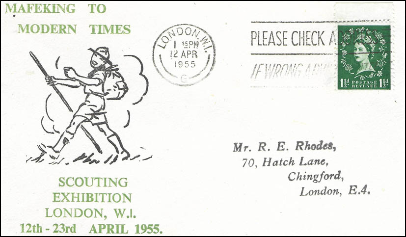 1955 Stamp show London Cover No 2