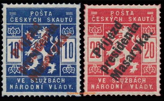 1918 Czechoslovakia Scout Stamps with Overprints